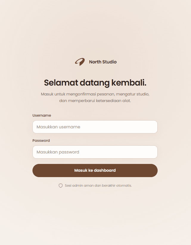 North Studio admin login