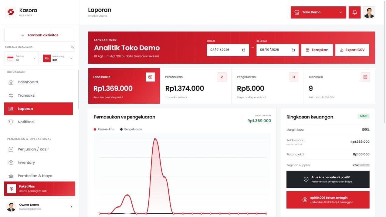 Kasora POS product view 1
