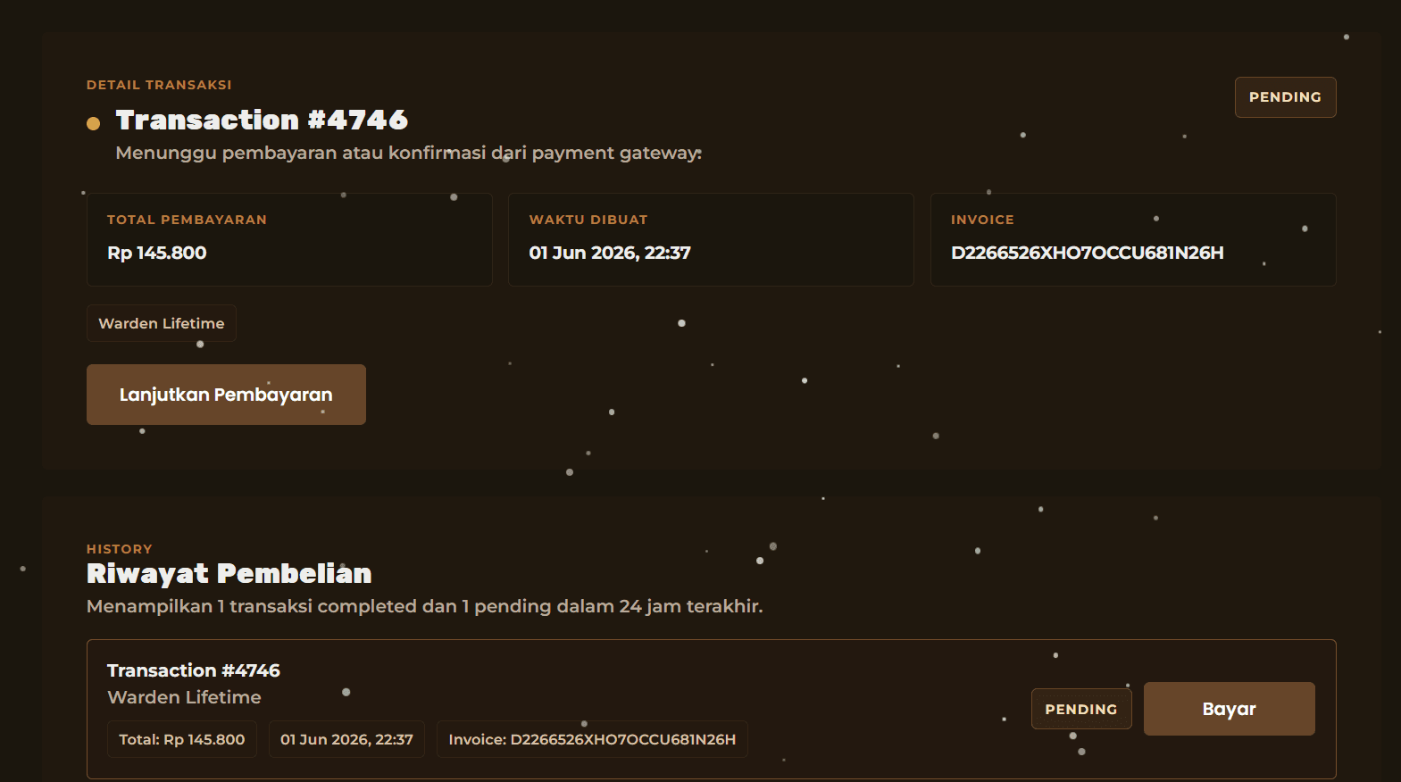 MineHive pending payment and transaction history