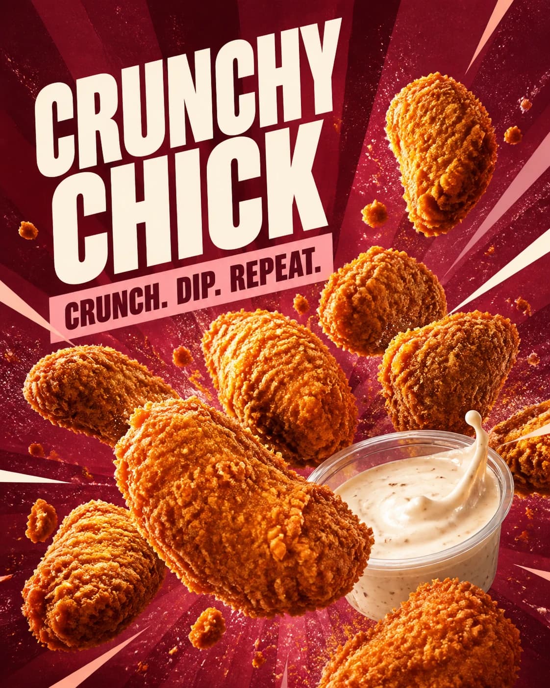 SweetPop Crunchy Chick campaign poster