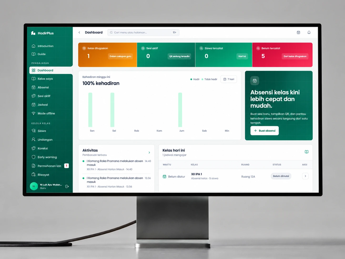 HadirPlus — Sistem absensi multi-peran