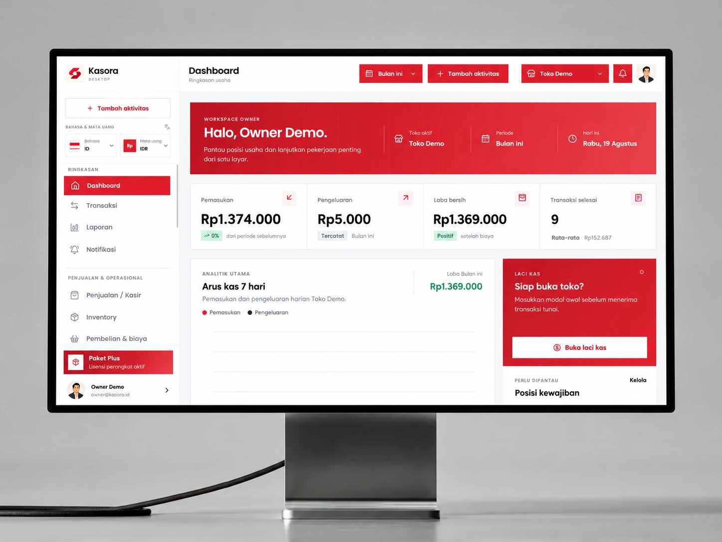 Kasora — Keuangan & operasional offline-first